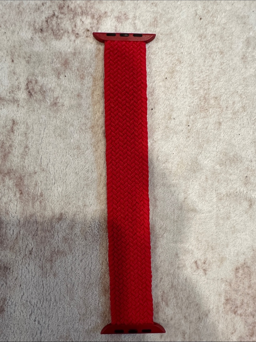 Braided Red Stretch Loop Watch Band for Women